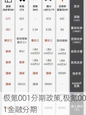 极氪001分期政策,极氪001金融分期