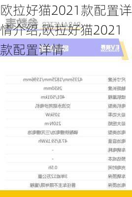 欧拉好猫2021款配置详情介绍,欧拉好猫2021款配置详情