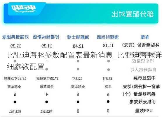 比亚迪海豚参数配置表最新消息_比亚迪海豚详细参数配置