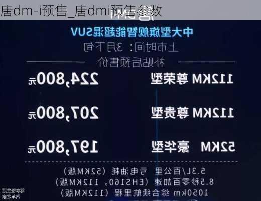 唐dm-i预售_唐dmi预售参数