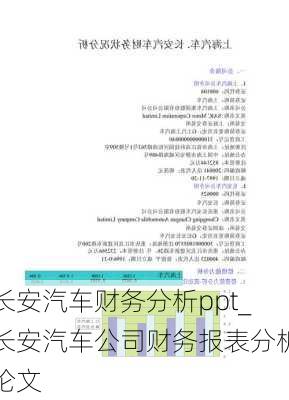 长安汽车财务分析ppt_长安汽车公司财务报表分析论文