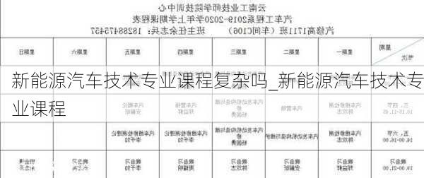 新能源汽车技术专业课程复杂吗_新能源汽车技术专业课程