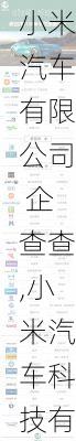 小米汽车有限公司 企查查,小米汽车科技有限公司简介