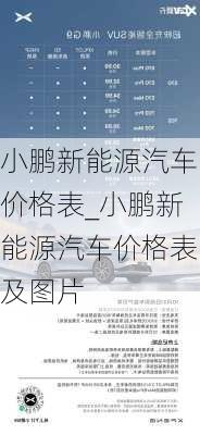 小鹏新能源汽车价格表_小鹏新能源汽车价格表及图片