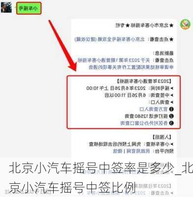 北京小汽车摇号中签率是多少_北京小汽车摇号中签比例