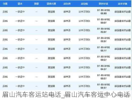 眉山汽车客运站电话_眉山汽车客运中心电话