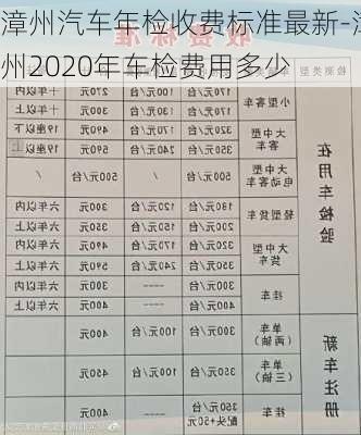 漳州汽车年检收费标准最新-漳州2020年车检费用多少