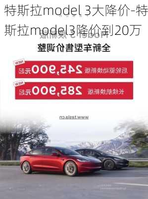 特斯拉model 3大降价-特斯拉model3降价到20万