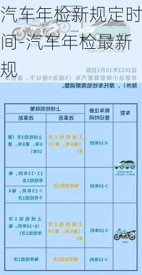 汽车年检新规定时间-汽车年检最新规