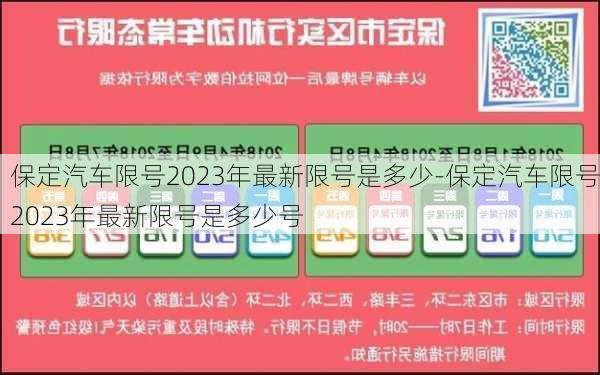 保定汽车限号2023年最新限号是多少-保定汽车限号2023年最新限号是多少号