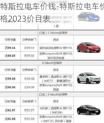 特斯拉电车价钱-特斯拉电车价格2023价目表