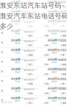 淮安东站汽车站号码-淮安汽车东站电话号码多少