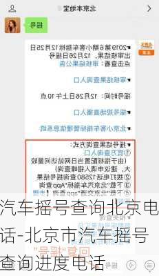 汽车摇号查询北京电话-北京市汽车摇号查询进度电话