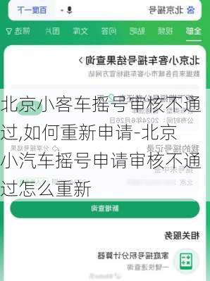 北京小客车摇号审核不通过,如何重新申请-北京小汽车摇号申请审核不通过怎么重新