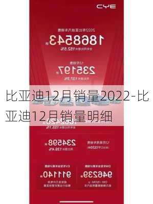 比亚迪12月销量2022-比亚迪12月销量明细