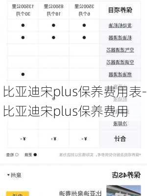 比亚迪宋plus保养费用表-比亚迪宋plus保养费用