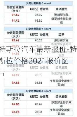 特斯拉汽车最新报价-特斯拉价格2021报价图片