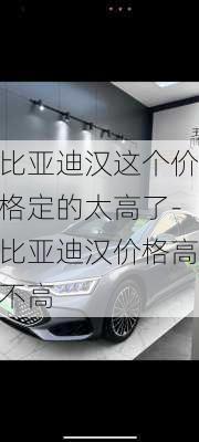 比亚迪汉这个价格定的太高了-比亚迪汉价格高不高