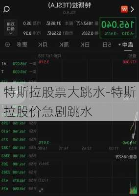 特斯拉股票大跳水-特斯拉股价急剧跳水