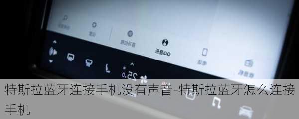 特斯拉蓝牙连接手机没有声音-特斯拉蓝牙怎么连接手机