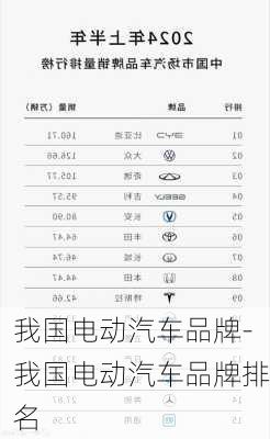 我国电动汽车品牌-我国电动汽车品牌排名