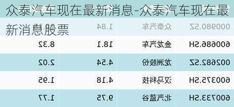 众泰汽车现在最新消息-众泰汽车现在最新消息股票