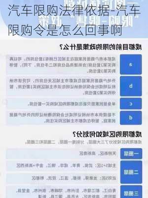 汽车限购法律依据-汽车限购令是怎么回事啊