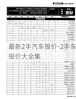 最新2手汽车报价-2手车报价大全集