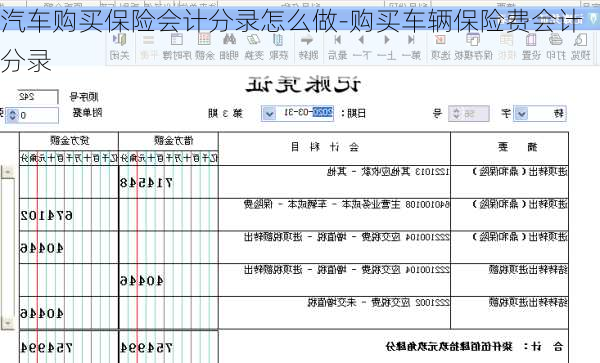 汽车购买保险会计分录怎么做-购买车辆保险费会计分录