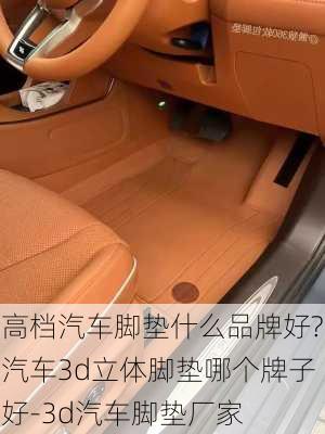 高档汽车脚垫什么品牌好?汽车3d立体脚垫哪个牌子好-3d汽车脚垫厂家