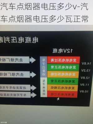 汽车点烟器电压多少v-汽车点烟器电压多少瓦正常