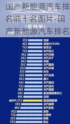 国产新能源汽车排名前十名图片-国产新能源汽车排名