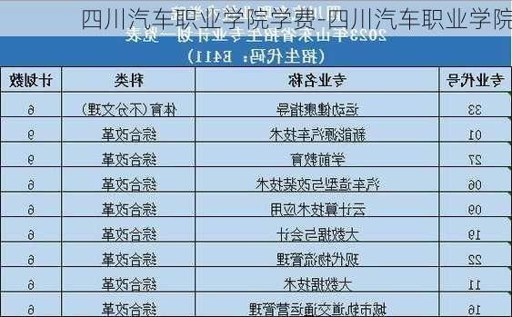 四川汽车职业学院学费-四川汽车职业学院