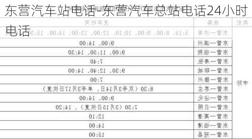 东营汽车站电话-东营汽车总站电话24小时电话