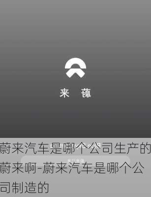 蔚来汽车是哪个公司生产的蔚来啊-蔚来汽车是哪个公司制造的