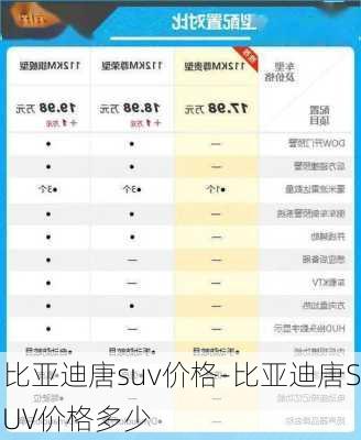 比亚迪唐suv价格-比亚迪唐SUV价格多少