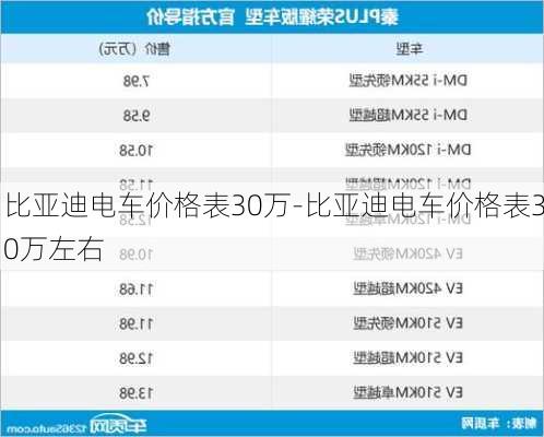 比亚迪电车价格表30万-比亚迪电车价格表30万左右