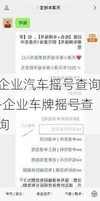 企业汽车摇号查询-企业车牌摇号查询