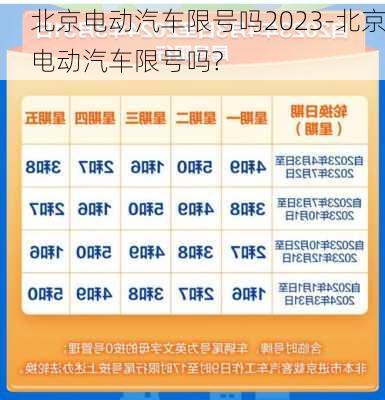 北京电动汽车限号吗2023-北京电动汽车限号吗?