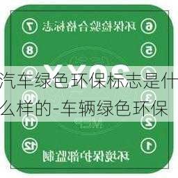 汽车绿色环保标志是什么样的-车辆绿色环保